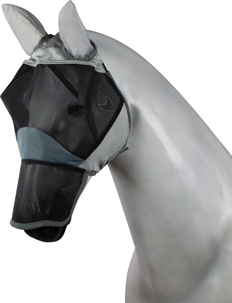 Horze Equestrian Eira Horse Fly Mask, Gray, Cob slide 1 of 2