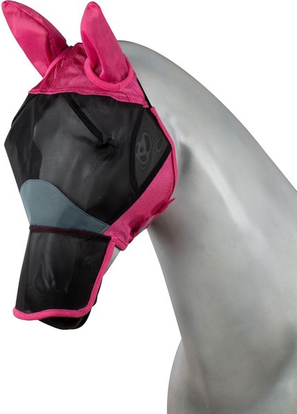 Horze Eira Horse Fly Mask, Pink, Pony slide 1 of 2