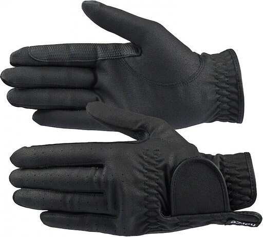 Horze Equestrian Eleanor Flex Fit Horse Riding Gloves, Black, 7