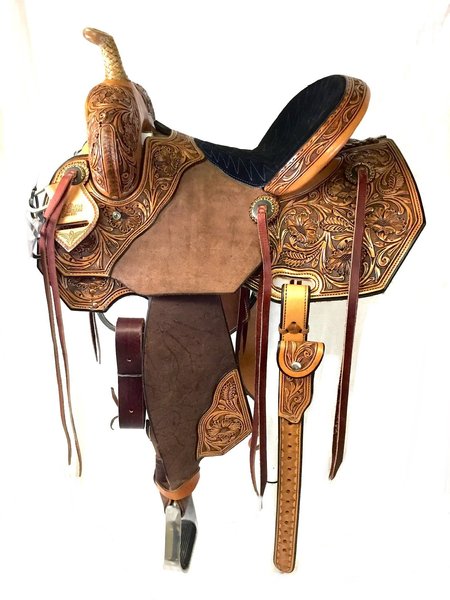 Colorado Saddlery Golden Prize Barrel Horse Saddle, Antiqued Leather