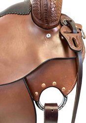 Colorado Saddlery Bitterroot Rancher Horse Saddle, Heavy Oiled Leather, 14-in, Quarter Horse slide 2 of 7