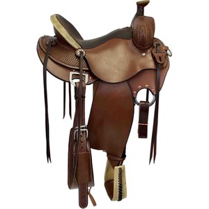 Colorado Saddlery Bitterroot Rancher Horse Saddle, Heavy Oiled Leather, 16-in, Quarter Horse