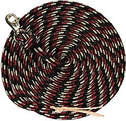 Kensington Protective Products Clinician Tri-Colored Horse Training Lead, 25-ft, Deluxe Black