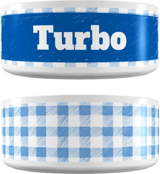 Frisco Personalized Gingham Plaid Large Dog Bowl, 4.75 Cup slide 1 of 5