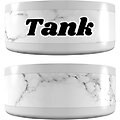Frisco Personalized White Marble Small Dog & Cat Bowl, 1 cup