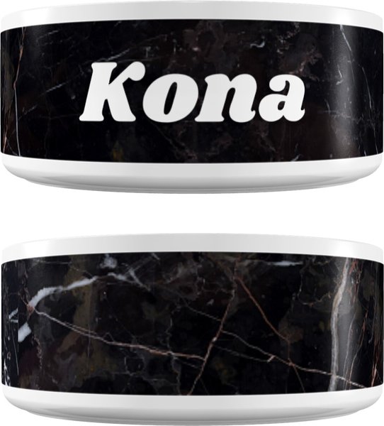 Frisco Personalized Black Marble Large Dog Bowl, 4.75 Cup slide 1 of 5