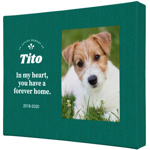 Frisco Personalized "Forever Home" Memorial Ceramic Photo Tile with Stand, 8" x 10"