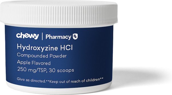 Hydroxyzine HCl Compounded Powder Apple Flavored for Horses, 250-mg/TSP, 30 scoops slide 1 of 5