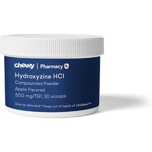 Hydroxyzine HCl Compounded Powder Apple Flavored for Horses, 500-mg/TSP, 30 scoops