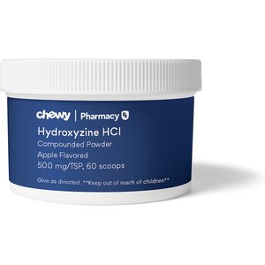 Hydroxyzine HCl Compounded Powder Apple Flavored for Horses, 500-mg/TSP, 60 scoops