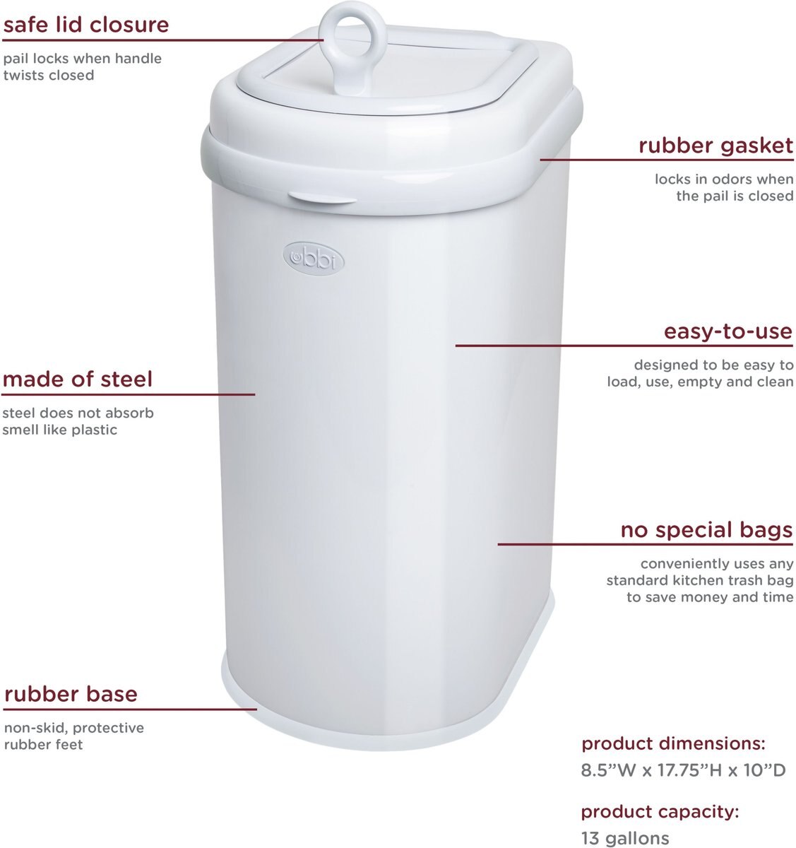 UBBI Litter Scoop Dog & Cat Waste Pail