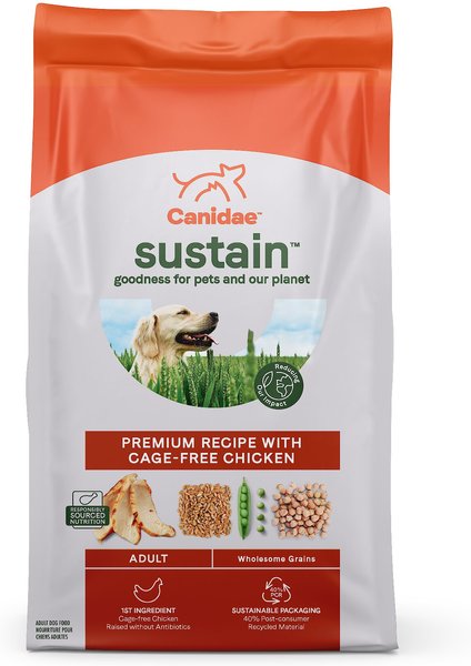 CANIDAE Sustain Premium Recipe Cage-Free Chicken Adult Dry Dog Food, 18-lb bag slide 1 of 8