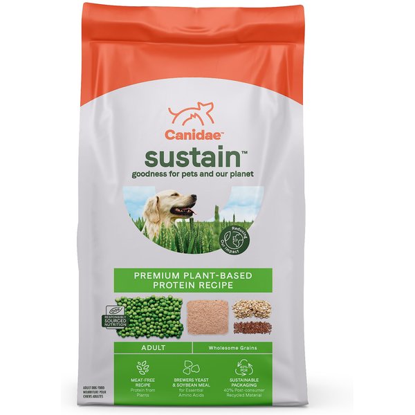 CANIDAE Sustain Premium Plant-Based Protein Recipe Adult Dry Dog Food, 4-lb  bag 