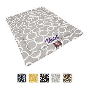 Majestic Pet Fusion Personalized Dog Crate Mat, Gray, Large