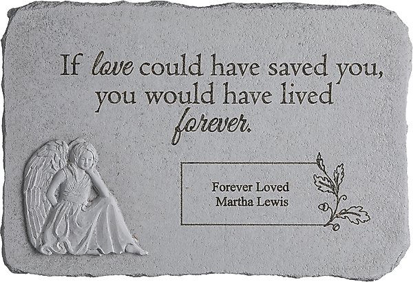 Kay Berry If Love Could Have Saved You Angel Personalized Pet Memorial Stone slide 1 of 2