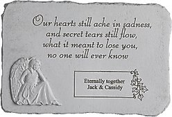Kay Berry Our Hearts Still Ache Angel Personalized Pet Memorial Stone