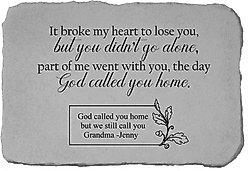 Kay Berry It Broke My Heart Personalized Pet Memorial Stone