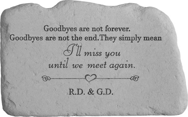 Kay Berry Goodbyes Are Not Forever Personalized Pet Memorial Stone slide 1 of 2