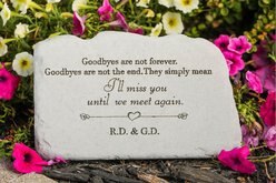Kay Berry Goodbyes Are Not Forever Personalized Pet Memorial Stone slide 2 of 2
