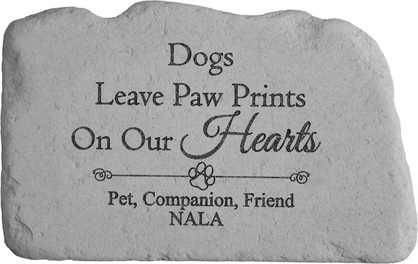Kay Berry Dogs Leave Pawprints Personalized Memorial Stone slide 1 of 1