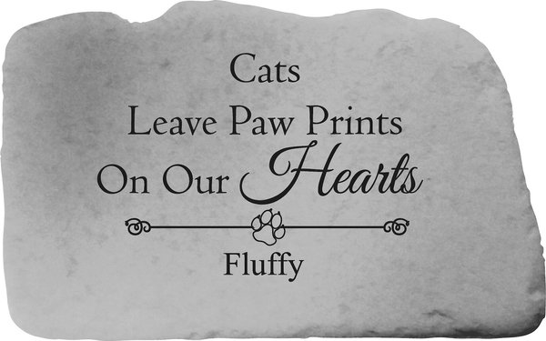 Kay Berry Cats Leave Pawprints Personalized Memorial Stone slide 1 of 2