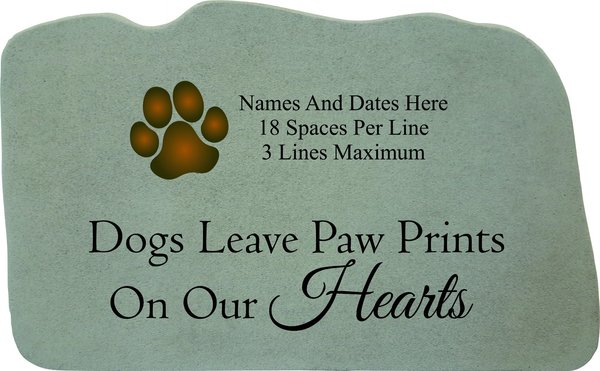 Kay Berry Dogs Leave Pawprints Pawprint Personalized Memorial Stone slide 1 of 2