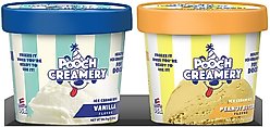 Pooch Creamery Ice Cream Mix Twin Pack Peanut Butter & Vanilla Flavor Lickable Dog Treats, 2.3-oz tub, pack of 2