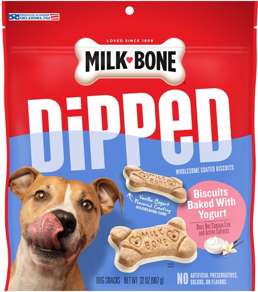 Milk-Bone Dipped Vanilla Yogurt Crunchy Dog Treats, 32-oz bag slide 1 of 5