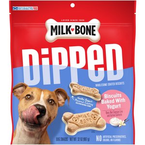 Milk-Bone Dipped Vanilla Yogurt Crunchy Dog Treats, 32-oz bag