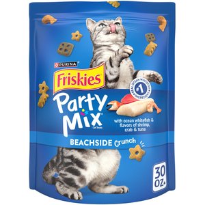Friskies Party Mix Beachside Crunch Flavor Crunchy Cat Treats, 30-oz bag