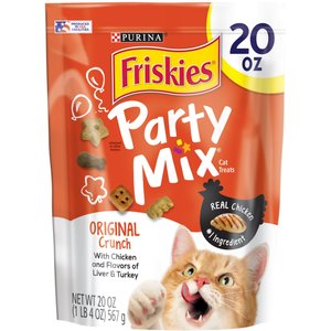 Friskies Party Mix Original Crunch Flavor Crunchy Cat Treats, 20-oz bag