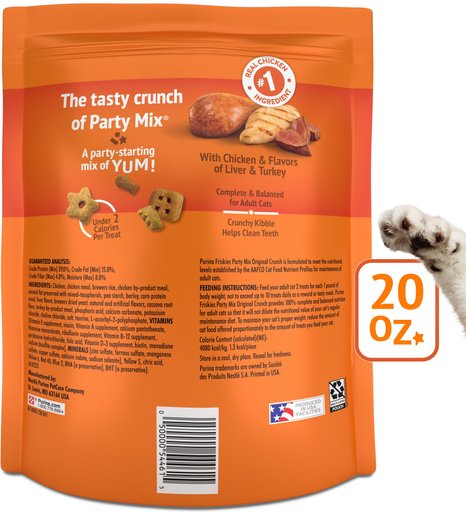 Friskies Party Mix Original Crunch Flavor Crunchy Cat Treats, 20-oz bag