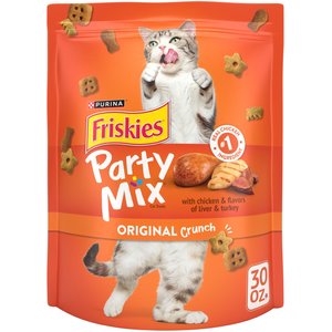 Friskies Party Mix Original Crunch Flavor Crunchy Cat Treats, 30-oz bag