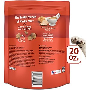 Friskies Party Mix Gravy-licious Chicken & Gravy Flavors Crunchy Cat Treats, 20-oz bag
