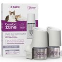 Comfort Zone Multi-Cat Two Room Kit Calming Diffuser for Cats, 30 day