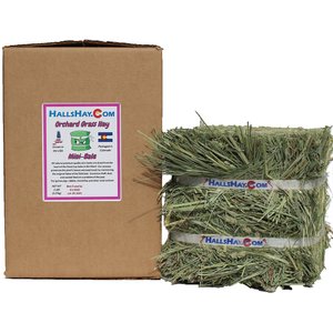 Hall's Hay Orchard Grass Hay Mini-Bale Small Pet Food, 5-lb box