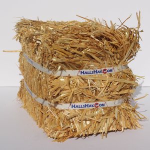 Hall's Hay Wheat Straw Mini-Bale Small Pet Bedding, 4-lb box