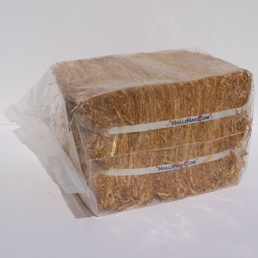 Hall's Hay Wheat Straw Mini-Bale Small Pet Bedding, 4-lb box