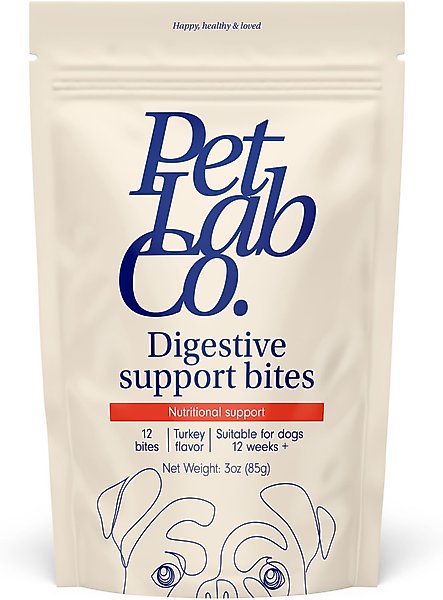 PetLab Co. Digestive Support Bites Grain-Free Dog Treats, 3-oz bag slide 1 of 8