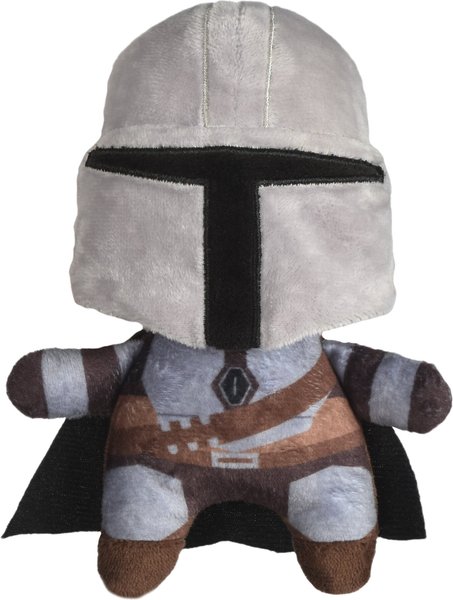 Fetch For Pets Star Wars: Mandalorian "Mandalorian" Squeaky Plush Dog Toy, 9-in slide 1 of 4