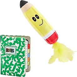 Frisco Back to School Notebook & Pencil Plush Cat Toy with Catnip, 2 count slide 1 of 3
