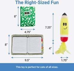 Frisco Back to School Notebook & Pencil Plush Cat Toy with Catnip, 2 count slide 2 of 3