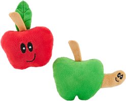 Frisco Back to School Teacher's Apple Plush Cat Toy with Catnip, 2 count