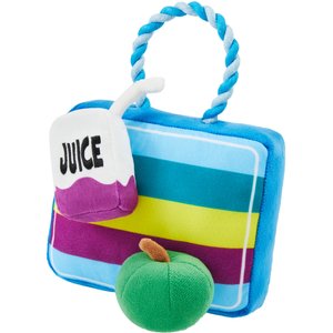Frisco Lunchbox with Juice & Apple Plush with Rope Squeaky Dog Toy, 3 count