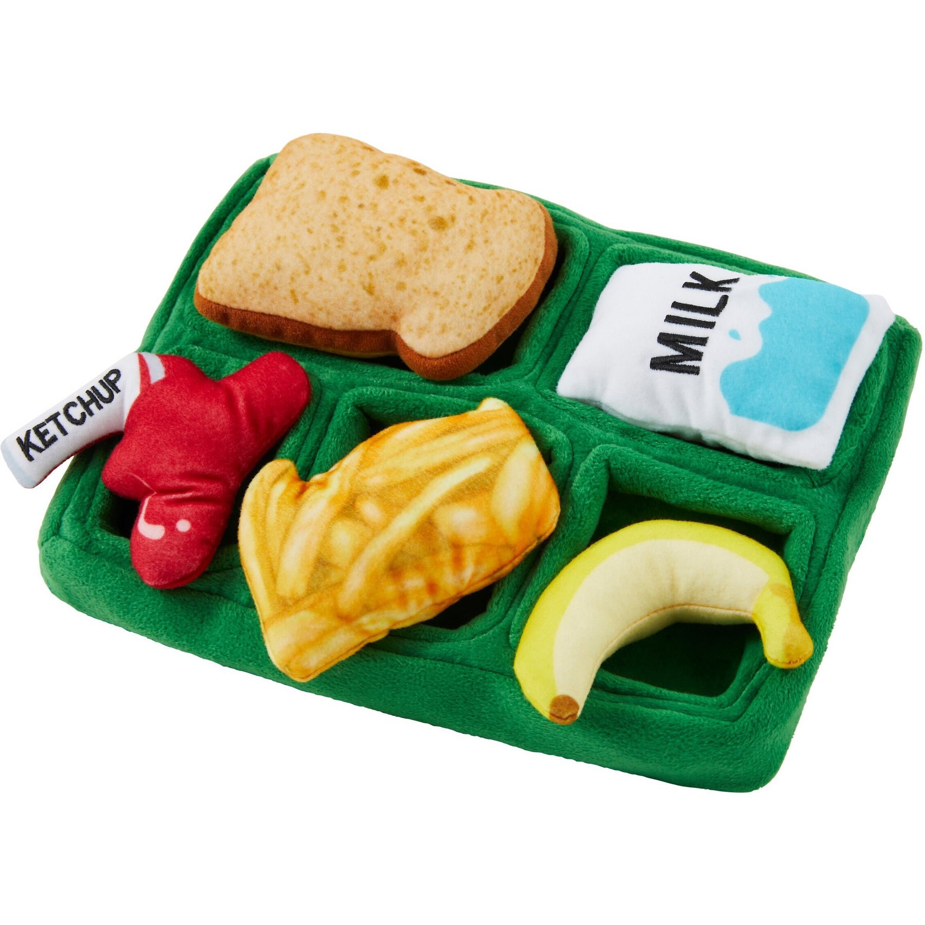Frisco Road Trip Lunch Time Plush Squeaky Hide & Seek Puzzle Dog Toy
