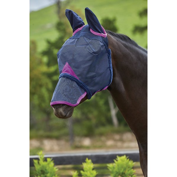 Equinavia Algard Soft Mesh Long Nose Horse Fly Mask, Light Blue