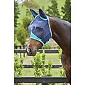WeatherBeeta Comfitec Fine Mesh Horse Mask with Ears, Navy/Turquoise, Warmblood