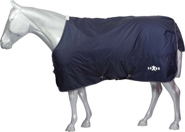Saxon Defiant 600D Standard Neck Lite Horse Blanket, Navy/White, 66-in slide 1 of 2