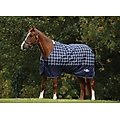 Saxon Defiant 600D Standard Neck Lite Horse Blanket, Navy Plaid, 57-in