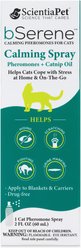 bSerene Pheromone & Catnip Oil Calming Spray for Cats, 2-oz
